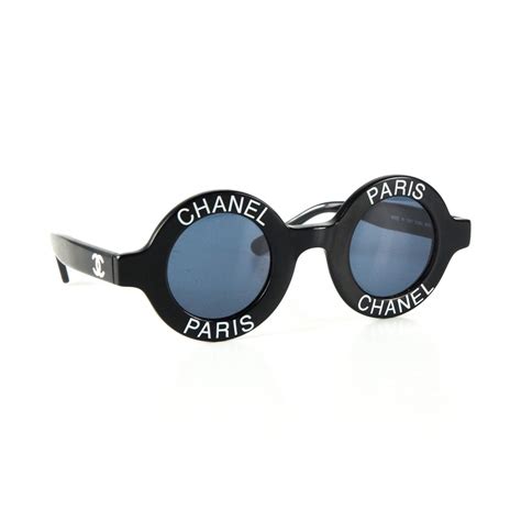 chanel blue round sunglasses|chanel round sunglasses vintage.